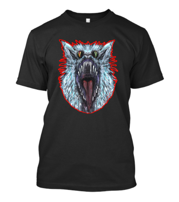 Cat Wolf Scream Two-Eyed Gus Fink Creature T-Shirt