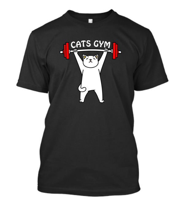 Cats Gym Fitness Bodybuilding Weightlifting Powerlifting Cat Lifting Weights T-Shirt