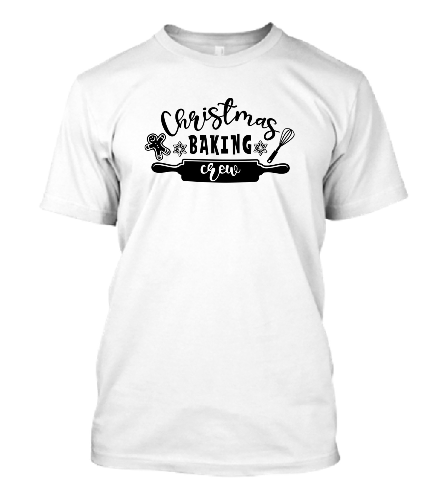 Christmas Baking Crew Gingerbread Whisk Rolling Pin Snowflakes T-Shirt