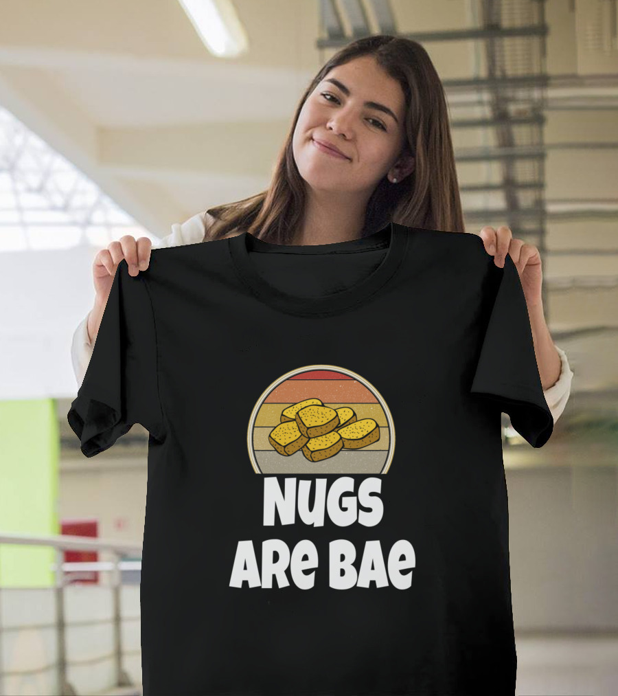 Nugs Are Bae Funny Chicken Nugget Lover Retro Circle T-Shirt