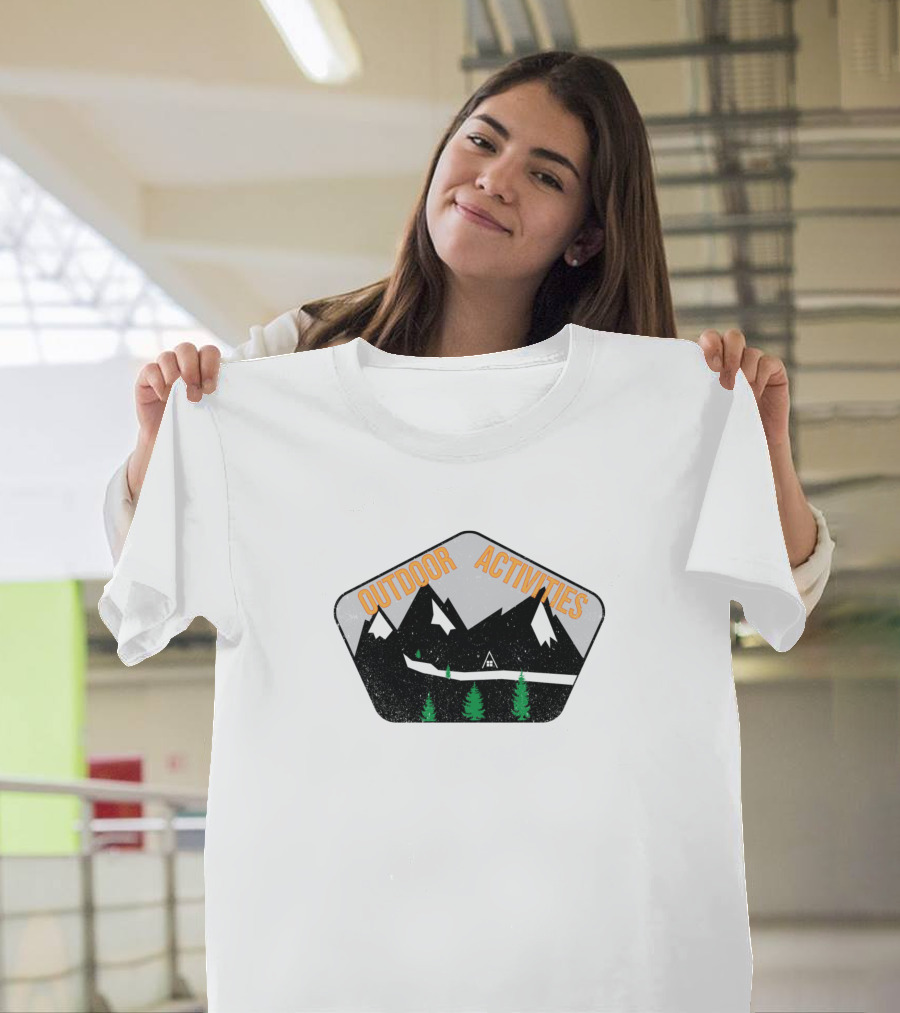 Outdoor Activities Mountains Cabin Pines T-Shirt