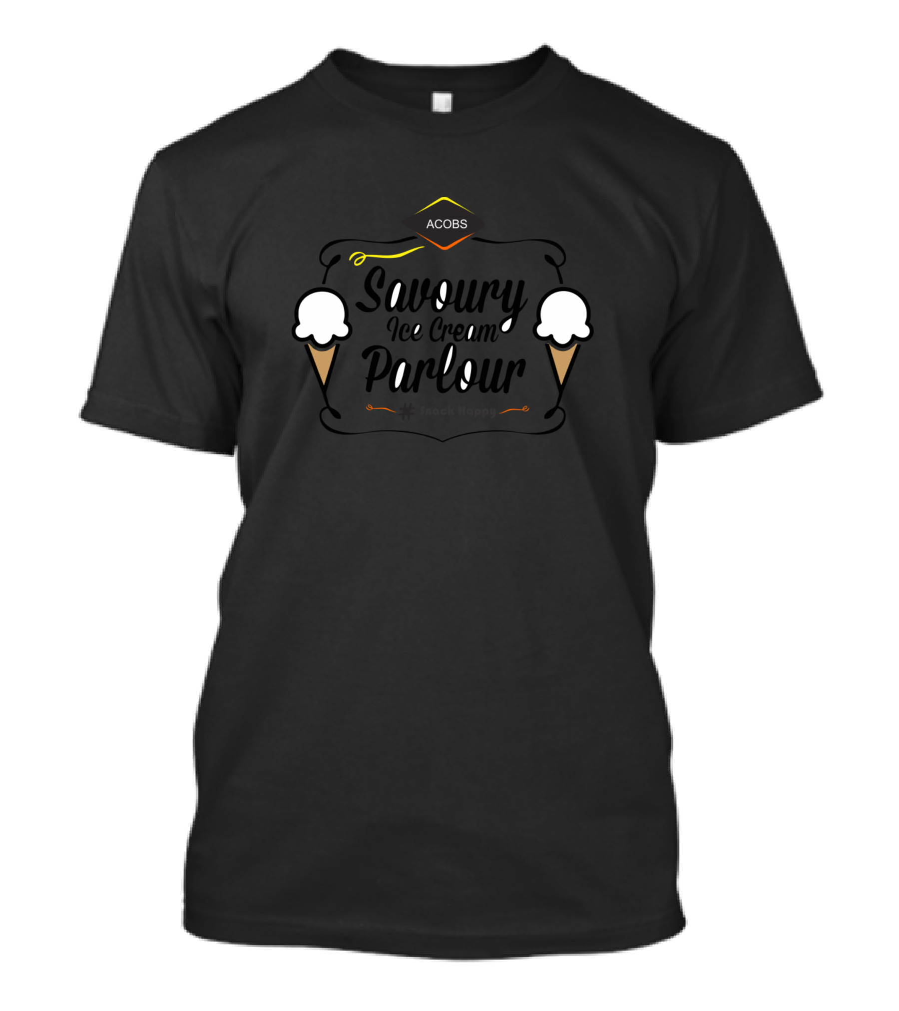 ACOBS Savoury Ice Cream Parlour Snack Happy T-Shirt