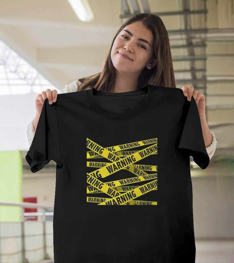 Warning Tape Hazard Stripes T-Shirt