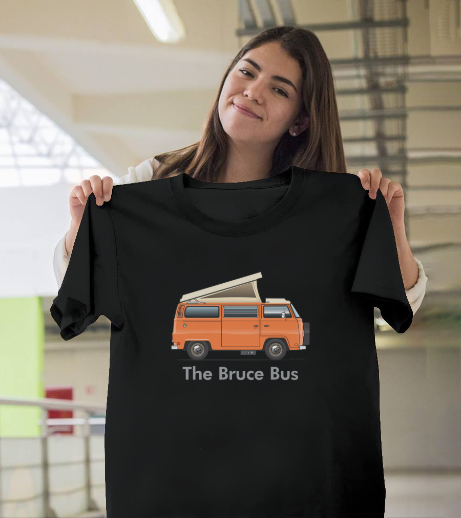 The Bruce Bus Custom Order Orange Camper Van T-Shirt