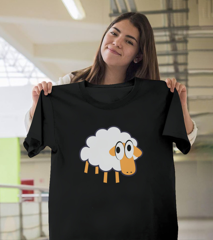 Silly Sheepp Cartoon Sheep Character T-Shirt
