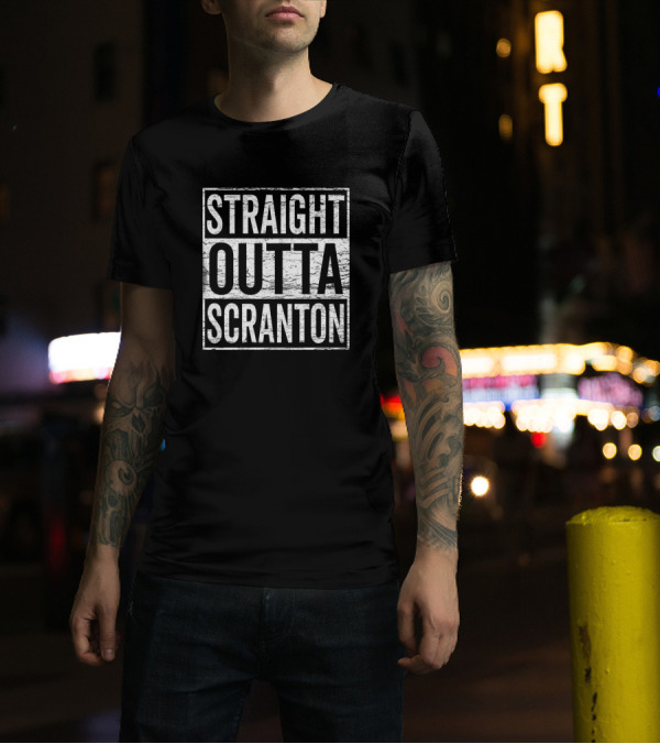 Straight Outta Scranton Lazy Scranton The Office T-Shirt