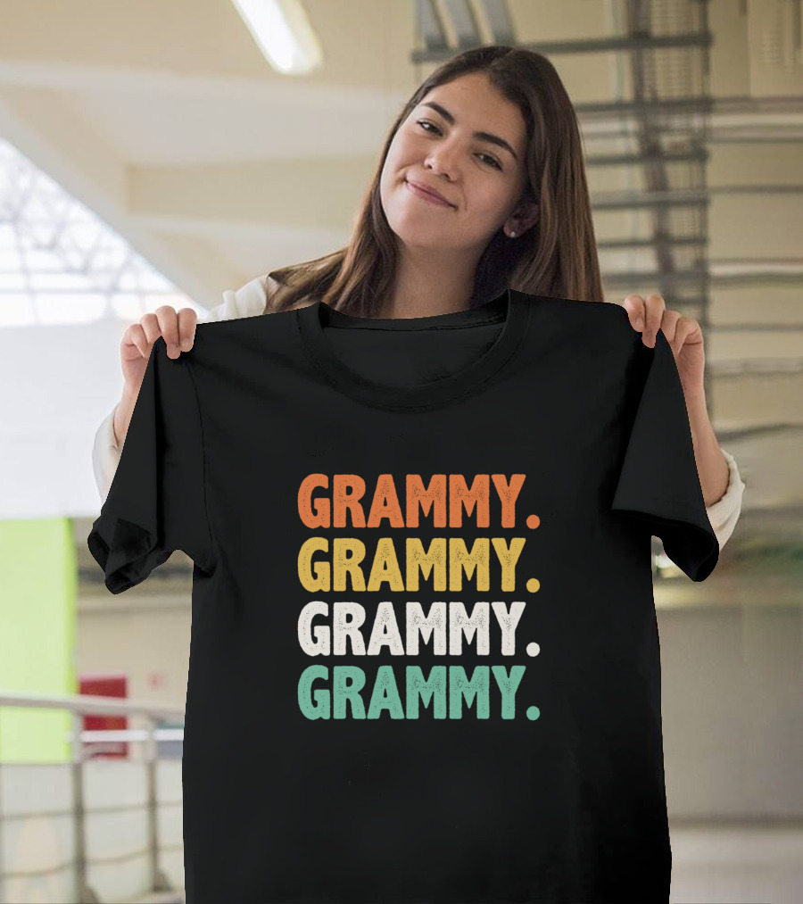 GRAMMY GRAMMY GRAMMY GRAMMY Retro Multicolor T-Shirt
