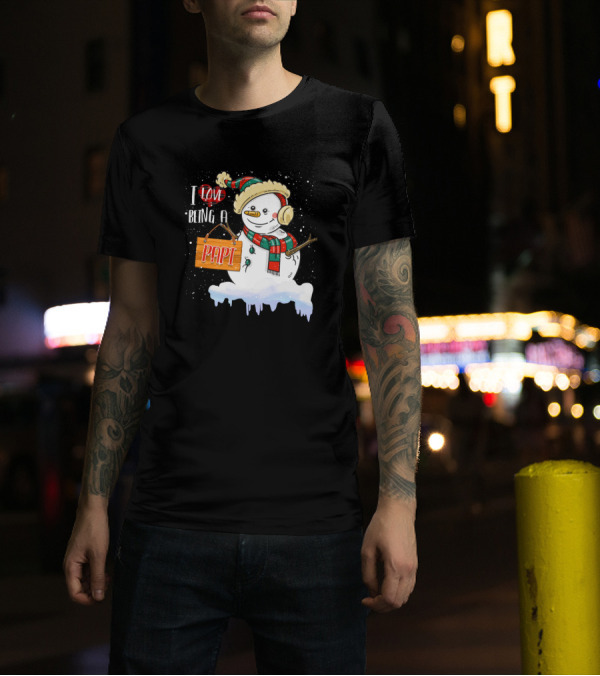 I Love Being A Papi Snowman Christmas Family T-Shirt