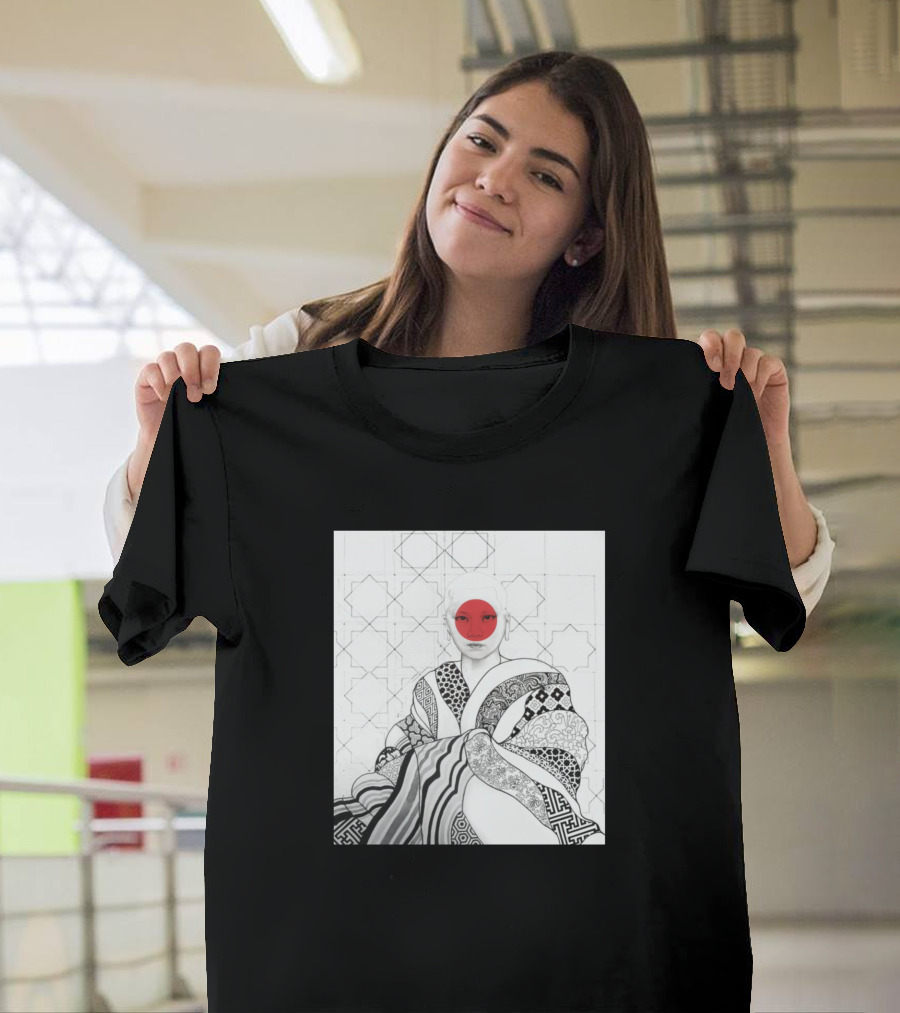 Visionary Abstract Reflection in Geometric T-Shirt