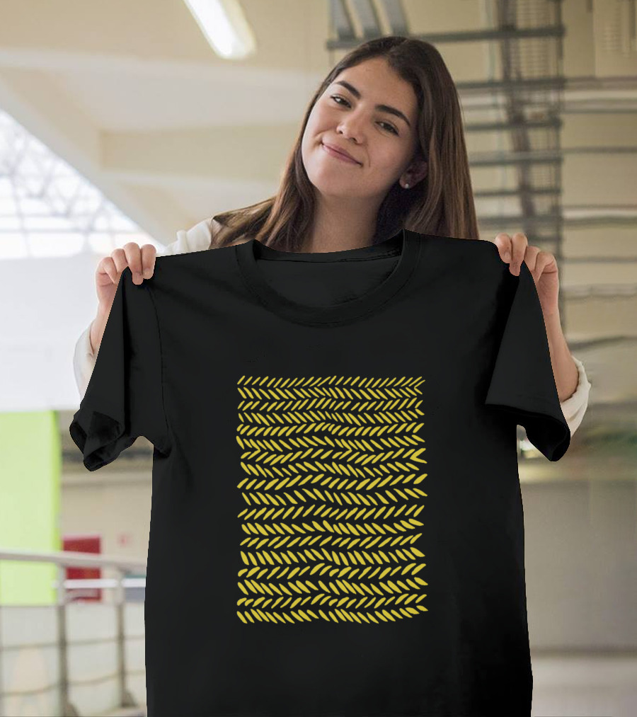 Yellow Watercolor Knitting T-Shirt