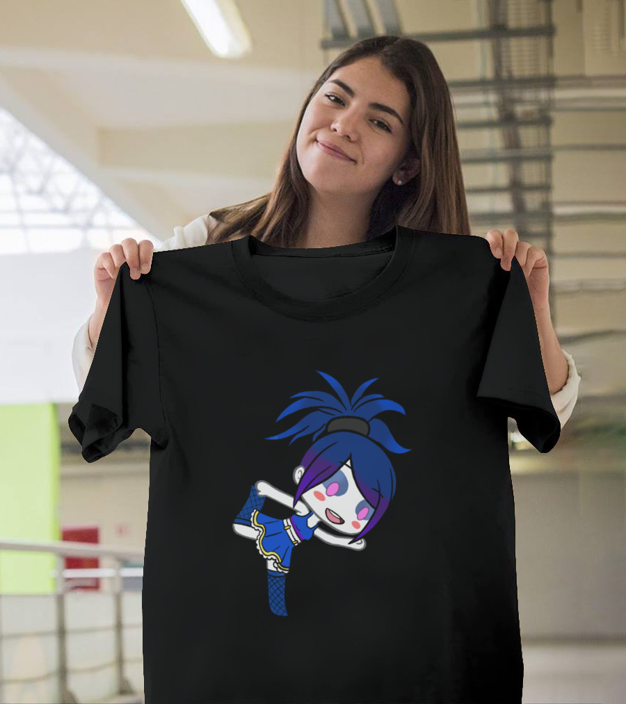 Ballora Gacha Character in Blue and Pink Ensemble T-Shirt