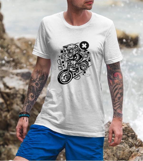 Downhill Biking Adventure For Animated Characters And Pop Culture Fans T-Shirt