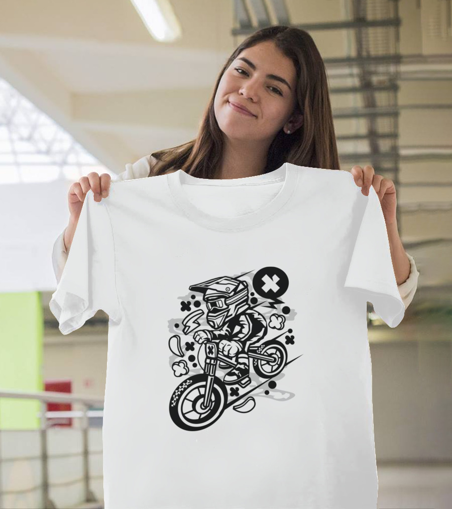 Downhill Biking Adventure for Animated Characters and Pop Culture Fans T-Shirt