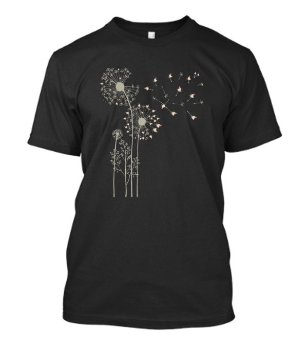 Farmer Chicken Dandelion Birds Flower Flight T-Shirt
