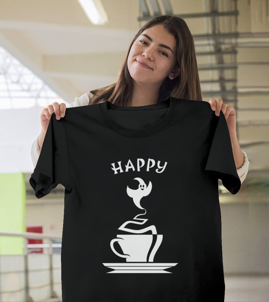 Happy Ghostly Halloween Coffee Cup T-Shirt