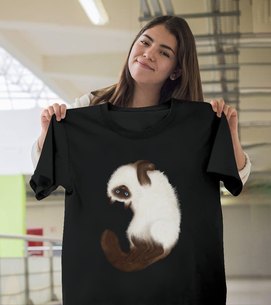 Himalayan Cat Fluffy Fur Playful Pose T-Shirt