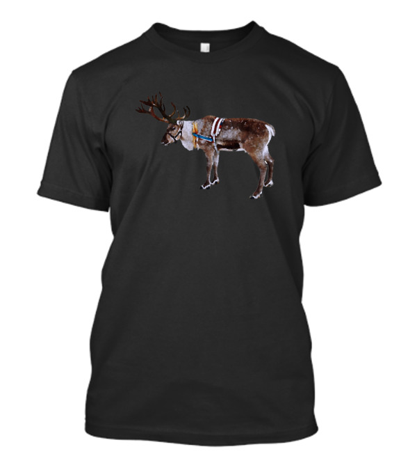 Vintage Christmas Reindeer Rustic Holiday Decor T-Shirt