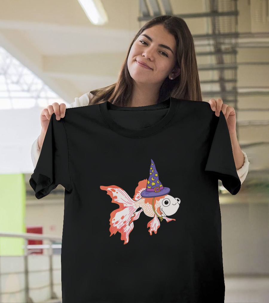 Cute Goldfish with Wizard Hat T-Shirt