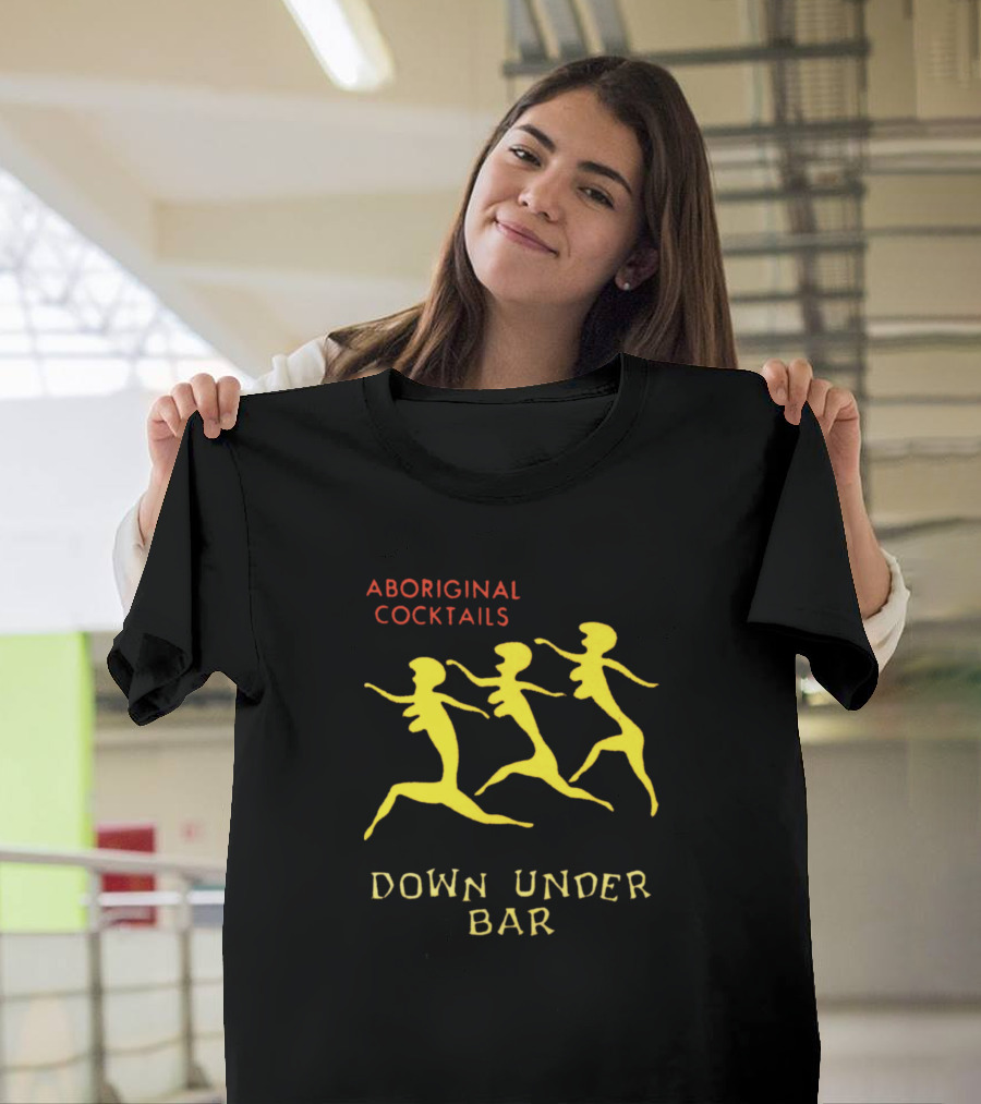 Aboriginal Cocktails Down Under Bar Dancing Figures T-Shirt