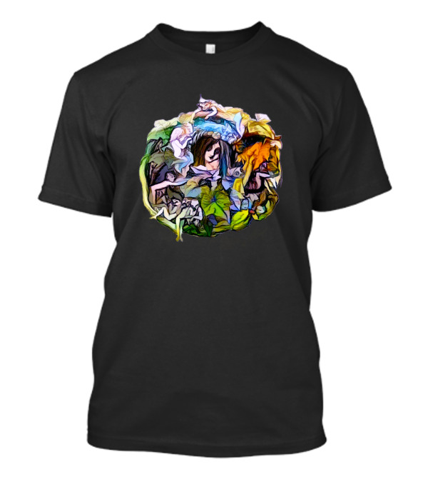 Fairy Queen Drawing Fantasy Artwork Colorful T-Shirt