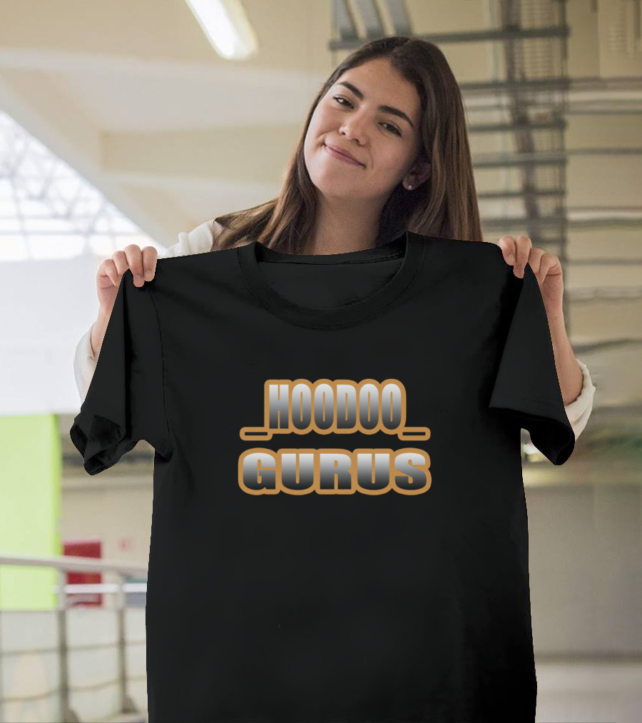 Hoodoo Gurus Retro Gold Gradient Lettering T-Shirt