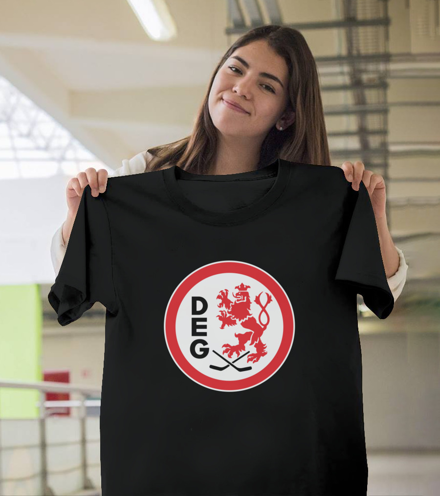 DEG Düsseldorfer EG Hockey Lion Emblem T-Shirt