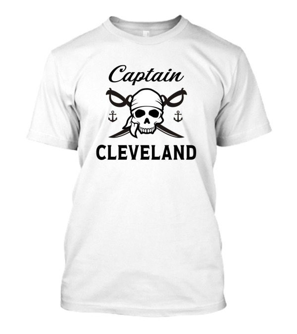 Captain Cleveland Skull Anchor Crossbones T-Shirt