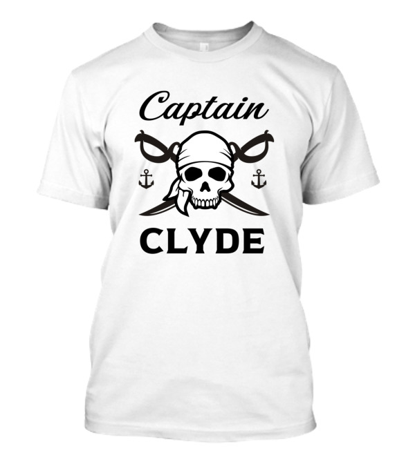 Captain Clyde Skull And Crossbones Anchor T-Shirt