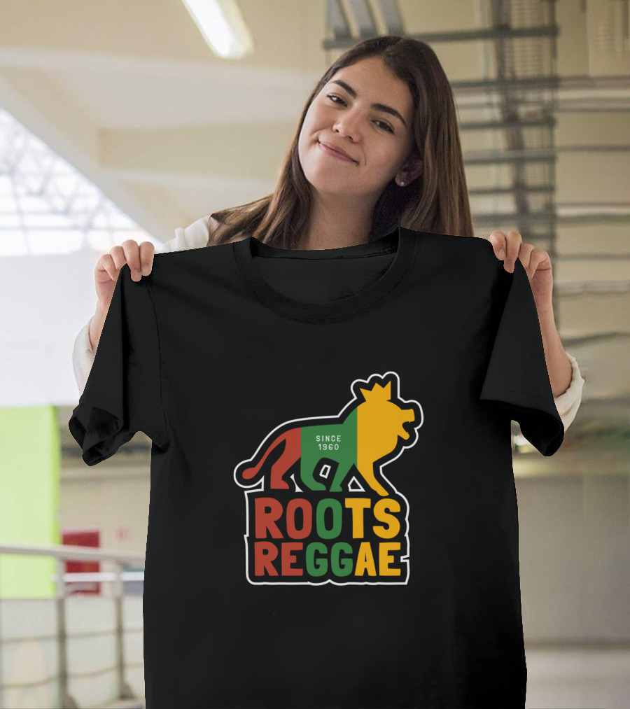 Roots Reggae Since 1960 Jamaican Conquering Lion T-Shirt