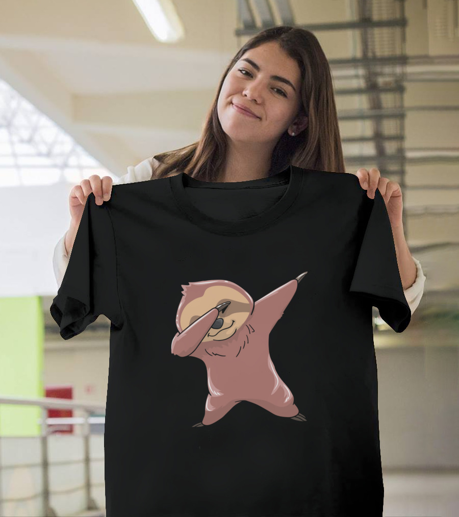 Sloth Kawaii Dabbing Cute Cartoon Pose T-Shirt