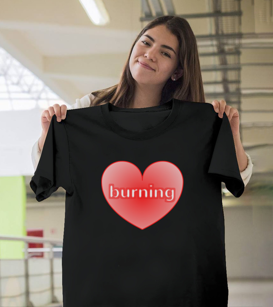 Burning Heart Glowing Red Warmth T-Shirt