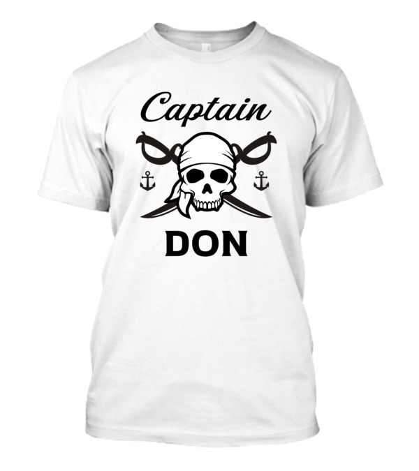 Captain Don Pirate Skull With Bandana T-Shirt