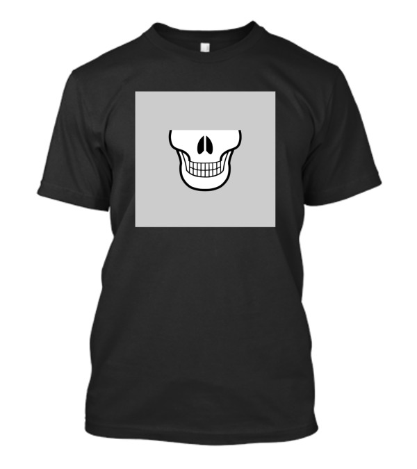 Skull Face Bone Face Monochrome T-Shirt