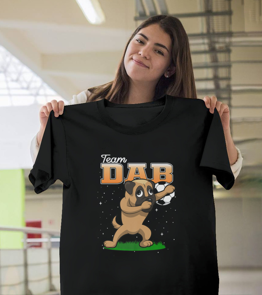 Team Dab Funny Soccer Dabbing Dog T-Shirt