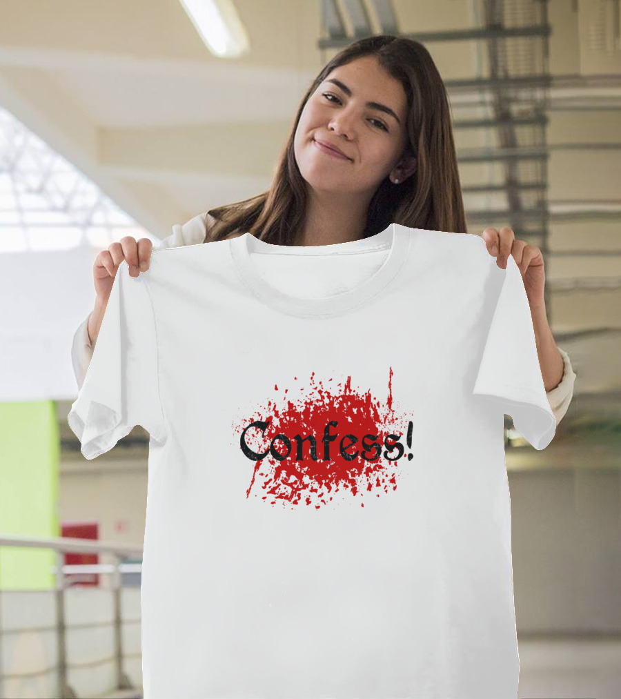 Confess Red Splatter T-Shirt