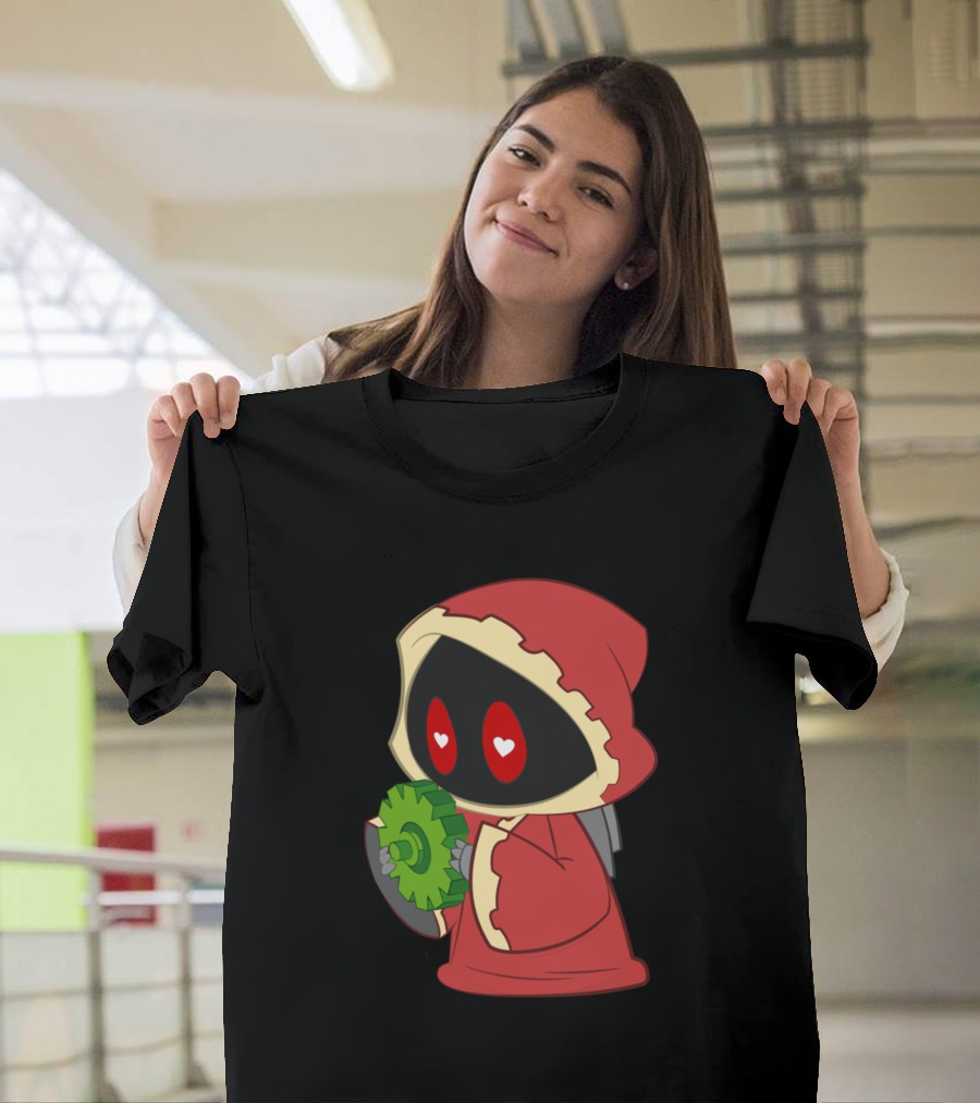 Necron Mechanicus Love Cog Adorable Red Hooded Figure T-Shirt