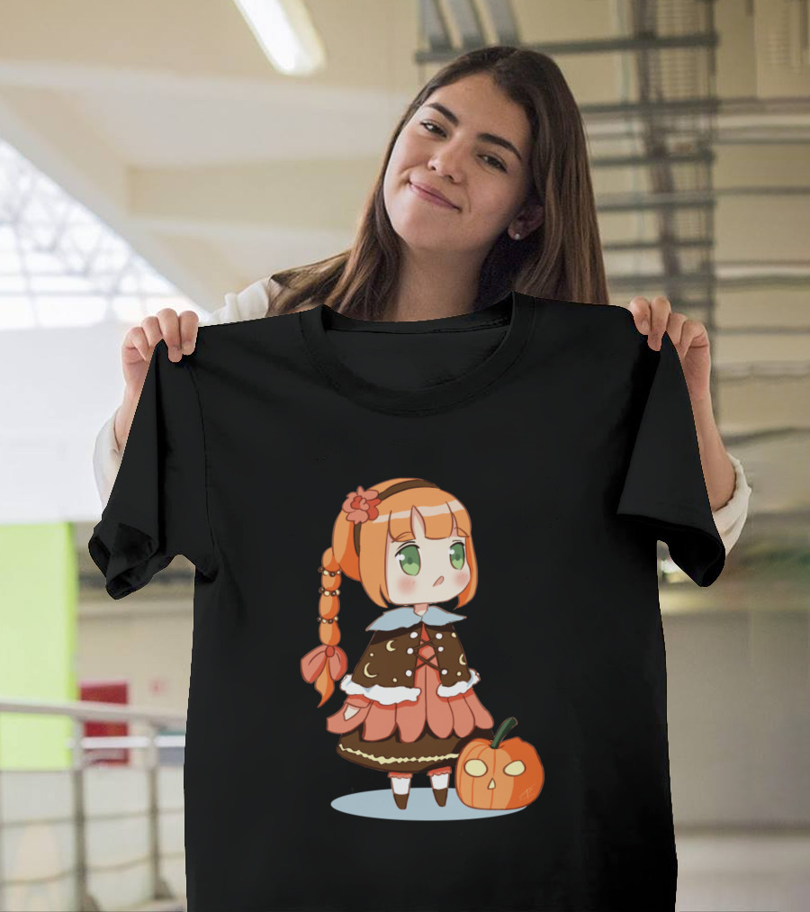 Mayu Chibi Halloween Pumpkin Girl Adorable Costume T-Shirt