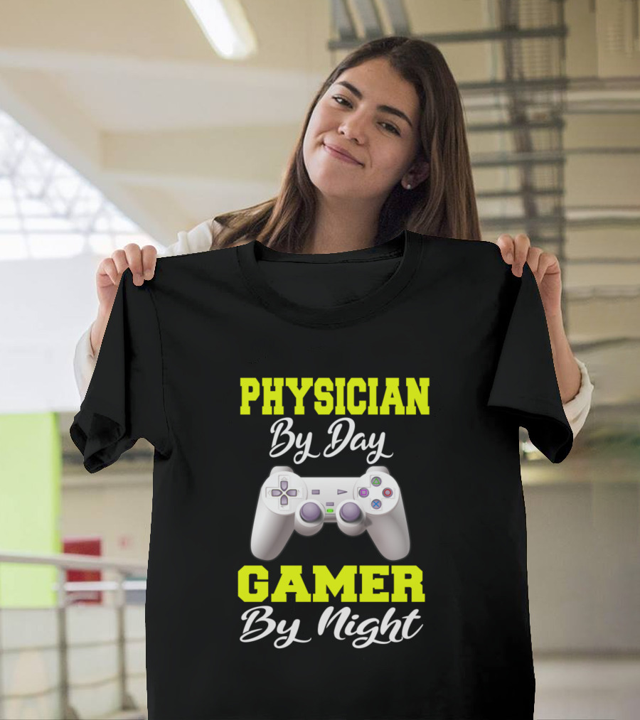 Physician By Day Gamer By Night Controller T-Shirt