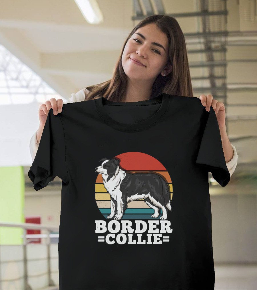 Retro Border Collie T-Shirt