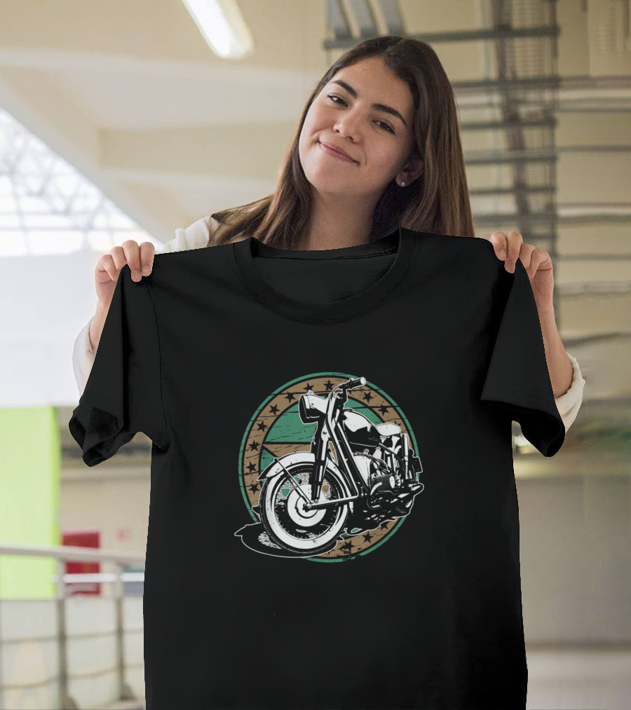 Retro Vintage Biker Motorcycle 465 Star Circle Classic T-Shirt