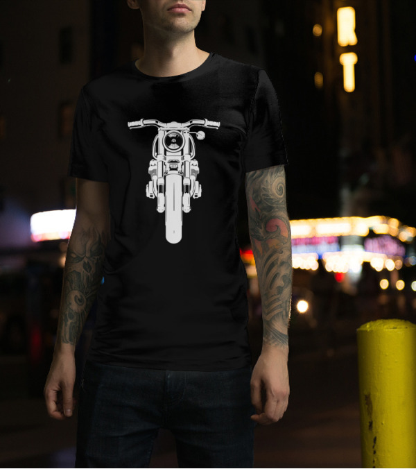 Retro Vintage Motorcycle Front View I Love My Motorbike T-Shirt