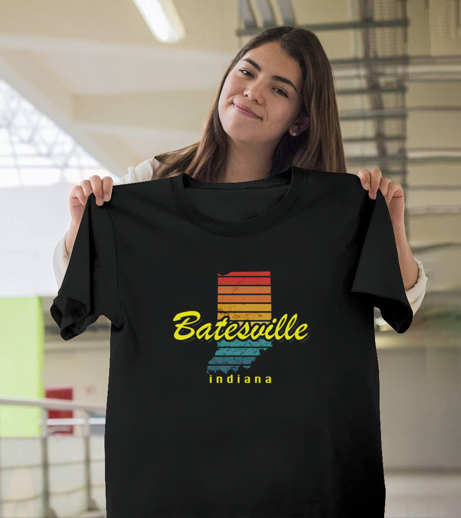 Batesville Indiana Retro State T-Shirt
