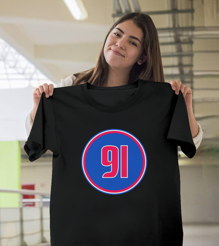 Deividas Sirvydis 91 Detroit Pistons Basketball Jersey Retro T-Shirt