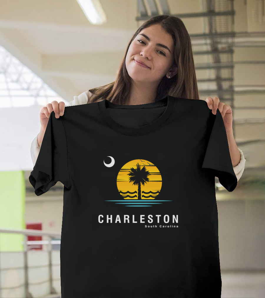 Charleston South Carolina Palmetto Moon Sunset T-Shirt