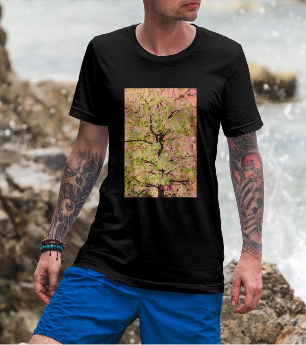 Colorful Fall Leaves On A Tree With Vibrant Autumn Foliage T-Shirt