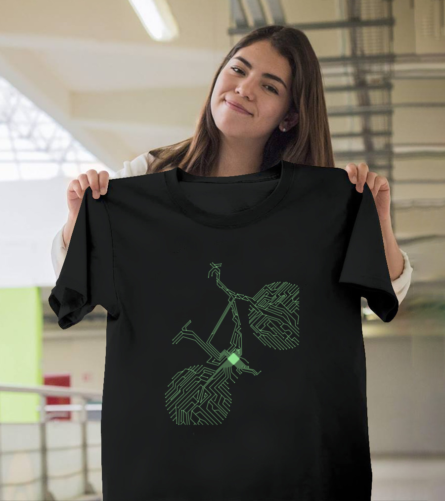 Computer Core Processor Circuit Bicycle T-Shirt