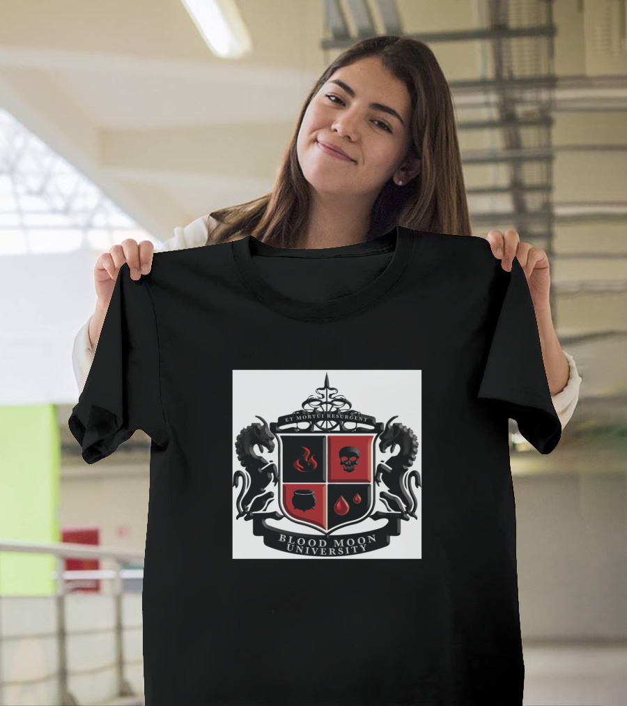 Blood Moon University Fight Academy Et Mortui Resurgent Crest T-Shirt