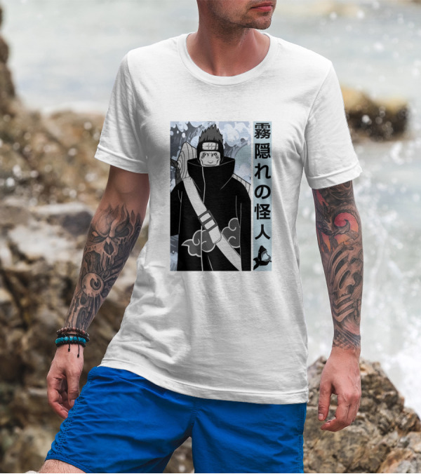 Kisame Hoshigaki Wave Ninja Shark Print T-Shirt