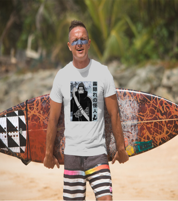Kisame Hoshigaki Wave Ninja Shark Print T-Shirt