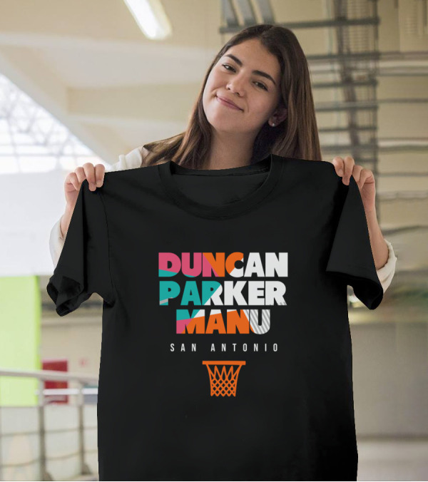 San Antonio Duncan Parker Manu Basketball T-Shirt